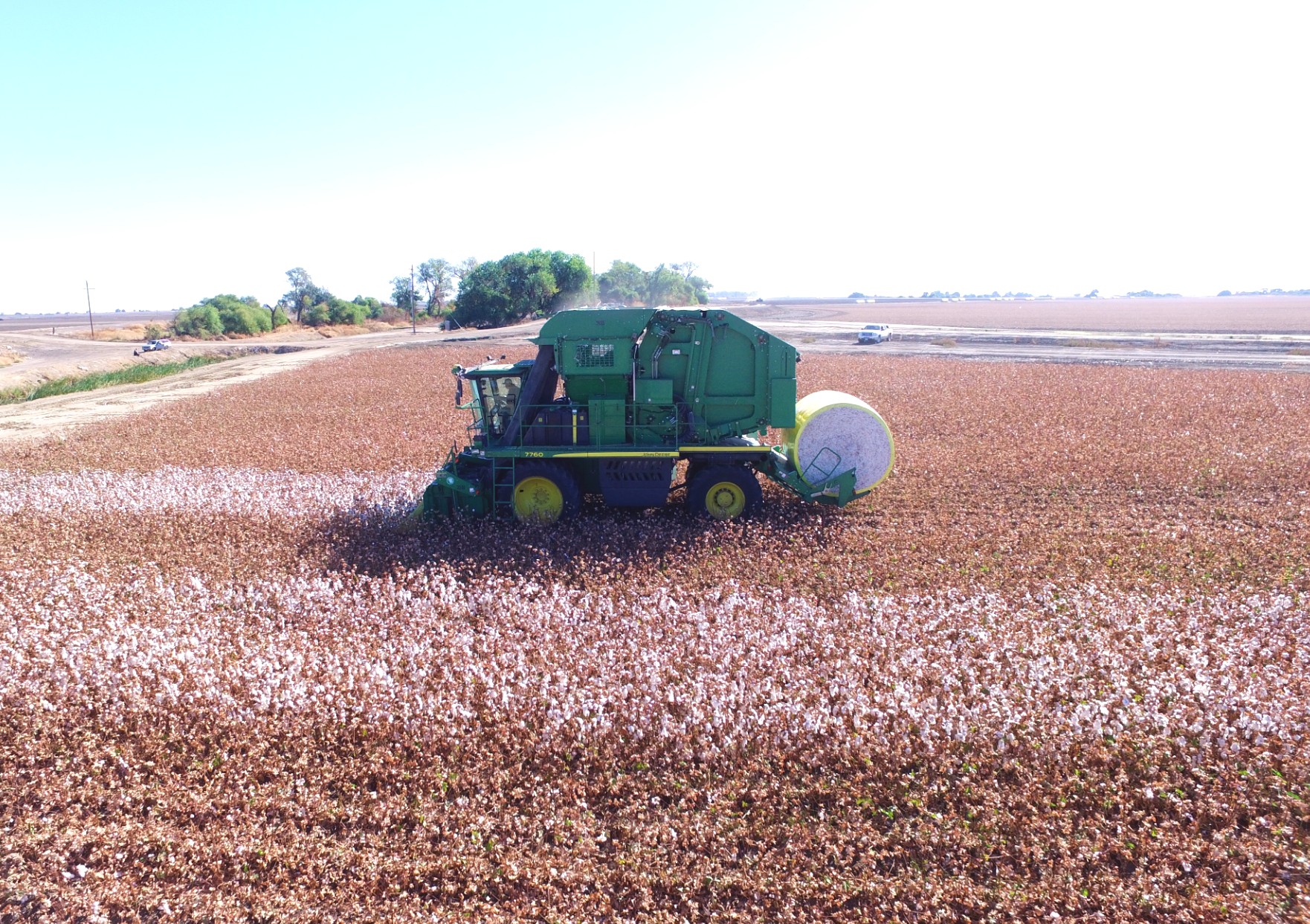 round module cotton harvester