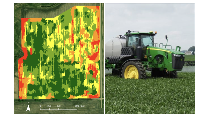 VRA map for fungicide application